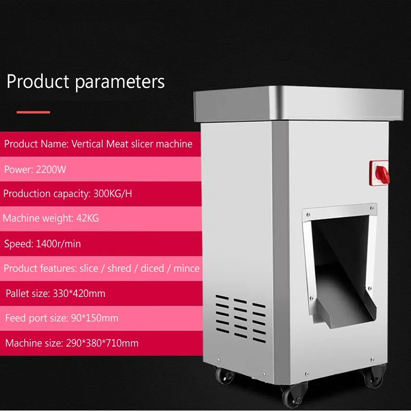 Commercial Electric Bone Chicken Cutting Machine Meat Cube Cutter Big Meat Data Frozen Duck Pig Meat Dicer