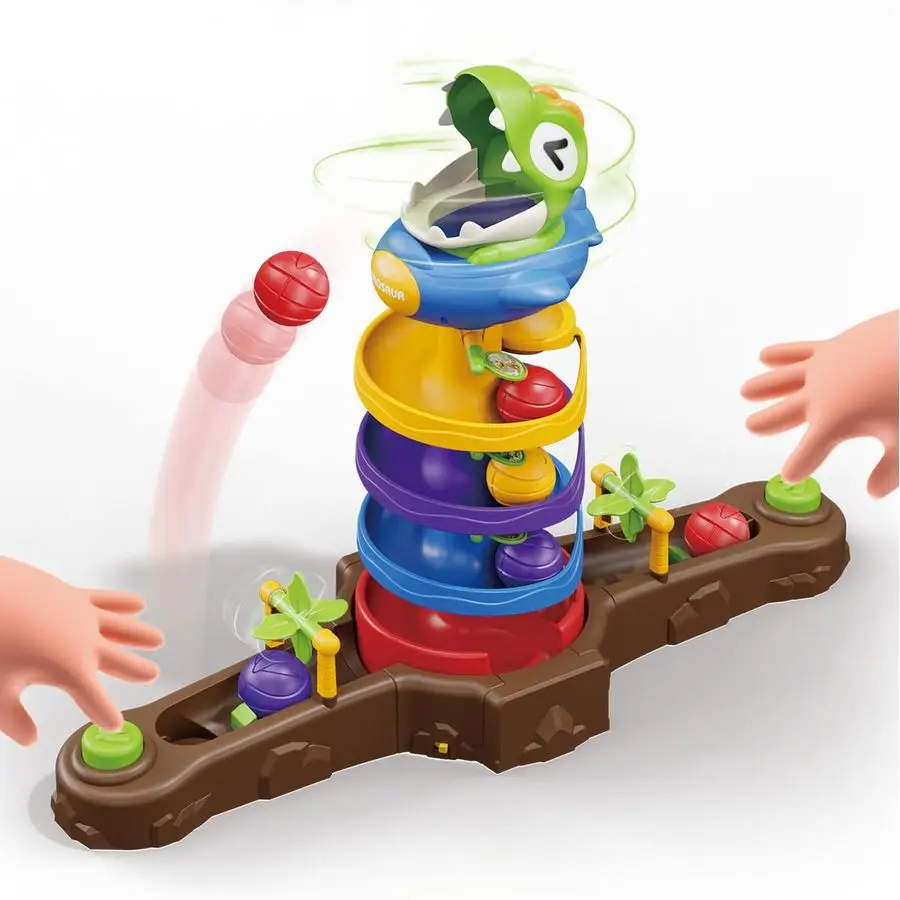 

Игрушка-каталка для детей 3-8 лет, Динозавр-спиннер, игрушка для малышей, Монтессори-игрушка для малышей с функцией выстреливания шариков, подарки для детей от 3 до 6 лет