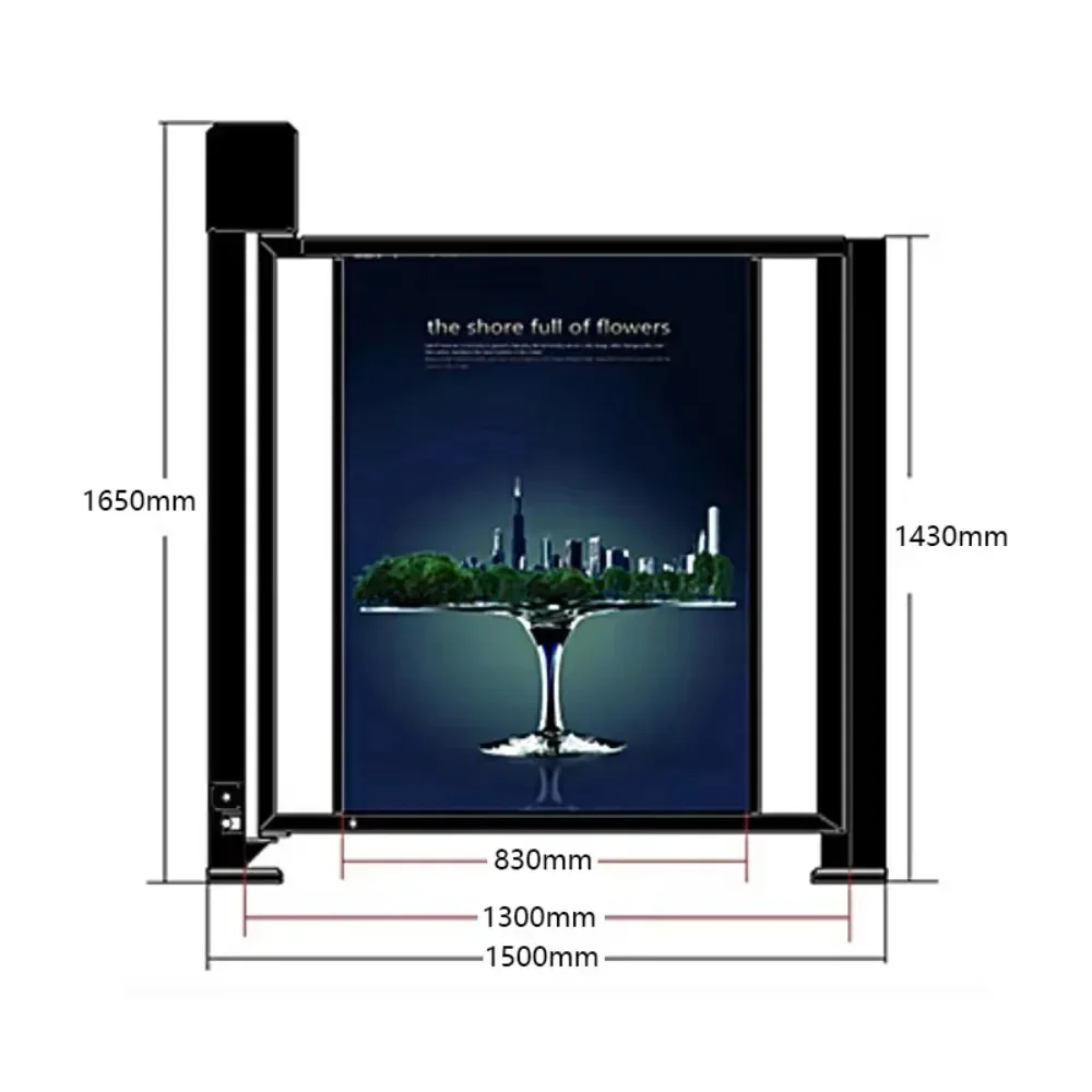 

Security control Pedestrian channel Isolation door Intelligent community Advertising door with ex-factory price
