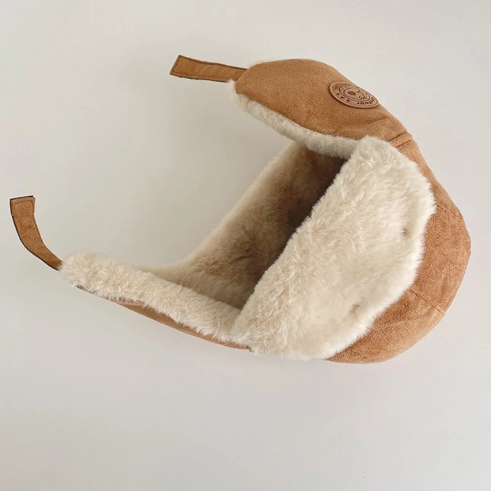 

Cartoon Warm Ski Cap with Glasses Goggles Cute Pilot Hat Thickened Windproof Bear Ears Hat Winter