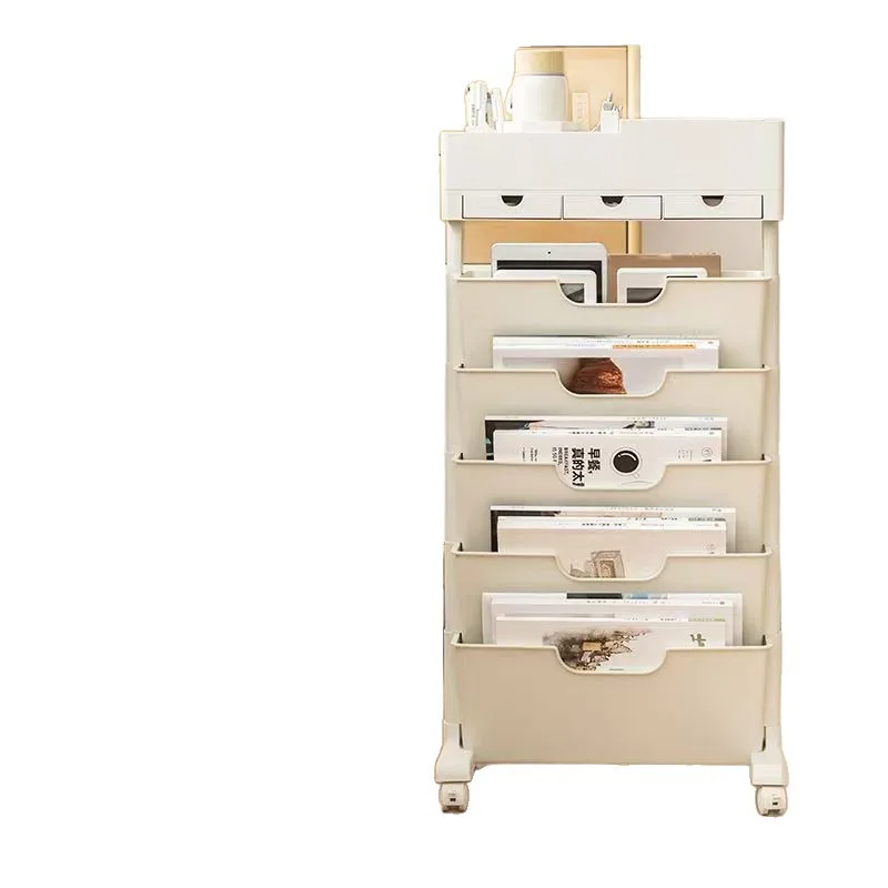Removable desk side bookshelf, desk storage shelf, student learning desktop next to the side, small book school classroom