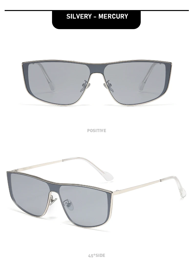 Einteilige Sonnenbrille mit Metallrahmen, modische und hochwertige Sonnenbrille für quadratische und runde Gesichter für Damen und Herren 2507 – Detail 14