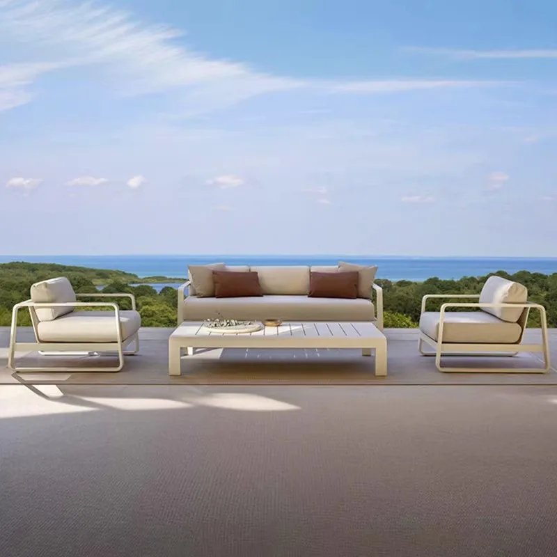 

coffee table industrial style combination hotel villa balcony courtyard open-air outdoor rain protection leisure furniture