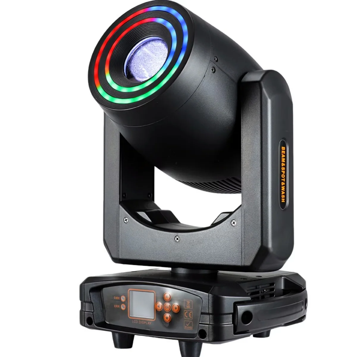 LED BSW 250W 3-in-1 Moving Head Licht mit Rotations-Gobos, 5-Facetten-Prisma & 6-Reihen-Linse, DMX-Steuerung, Spot Moving Head Disco Bühnenlicht