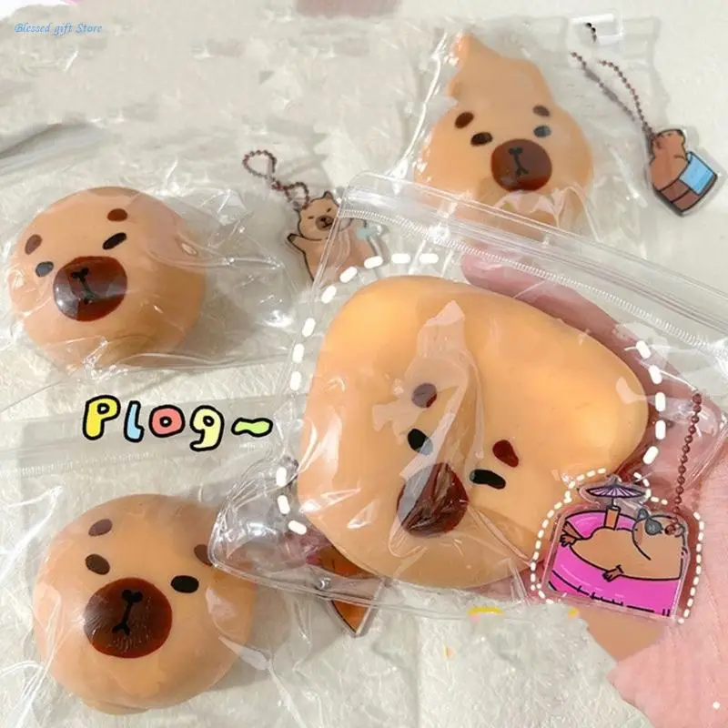 Cartoon Capybara Slow Risings Fidgets Toy Stress Relief Toy Birthday Classroom Prize Toy for Kids