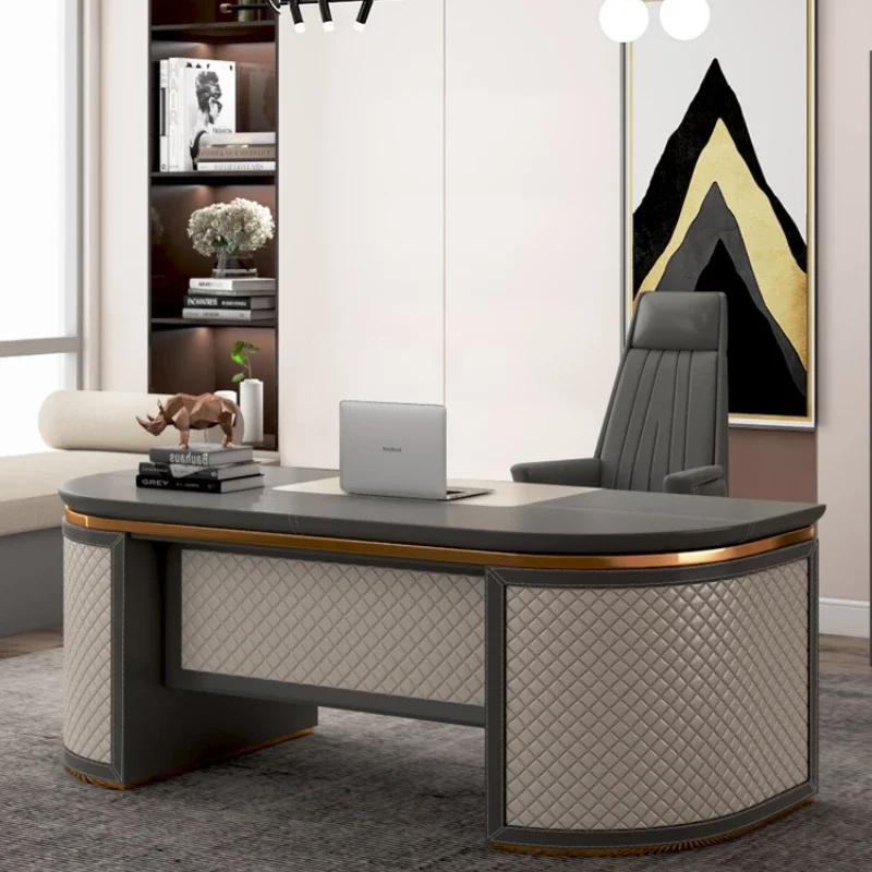 Luxury Wide Organizer Office Desks Standing Laptop Men Home Executive Computer Desks Reading Art Escritorio Oficina Furniture