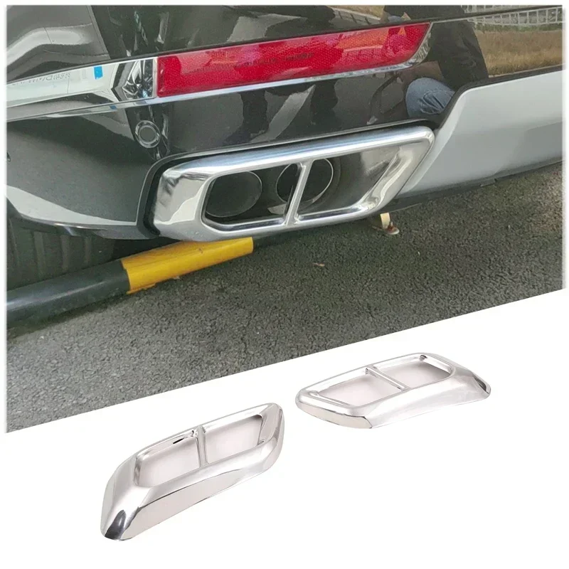 Stainless Steel Black For BMW X5 G05 X7 G07 2019-2025 Car Tail Muffler Exhaust Pipe Output Trim Cover Car Exterior Accessories