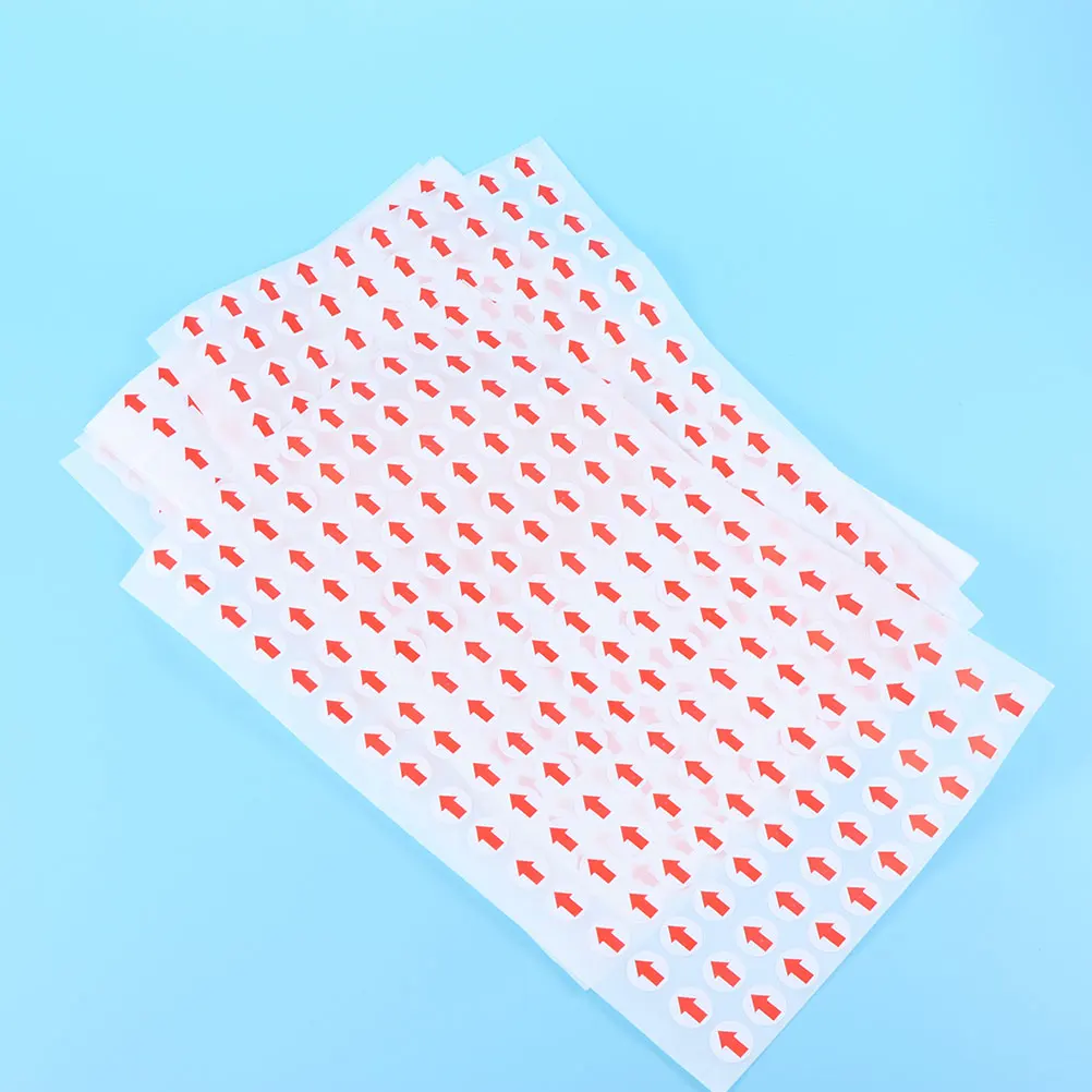 

60 Sheets Red Arrow Labels Paper Direction Stickers Indicator Tags for Equipment Pipeline Marking Defective Products
