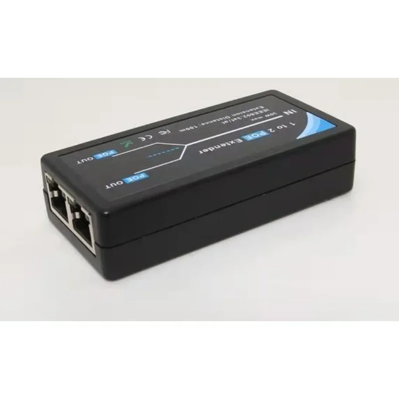 Poe extensor 100mbps, poe 802.3af padrão para nvr ip câmera, ip poe, 100 metros de longo alcance