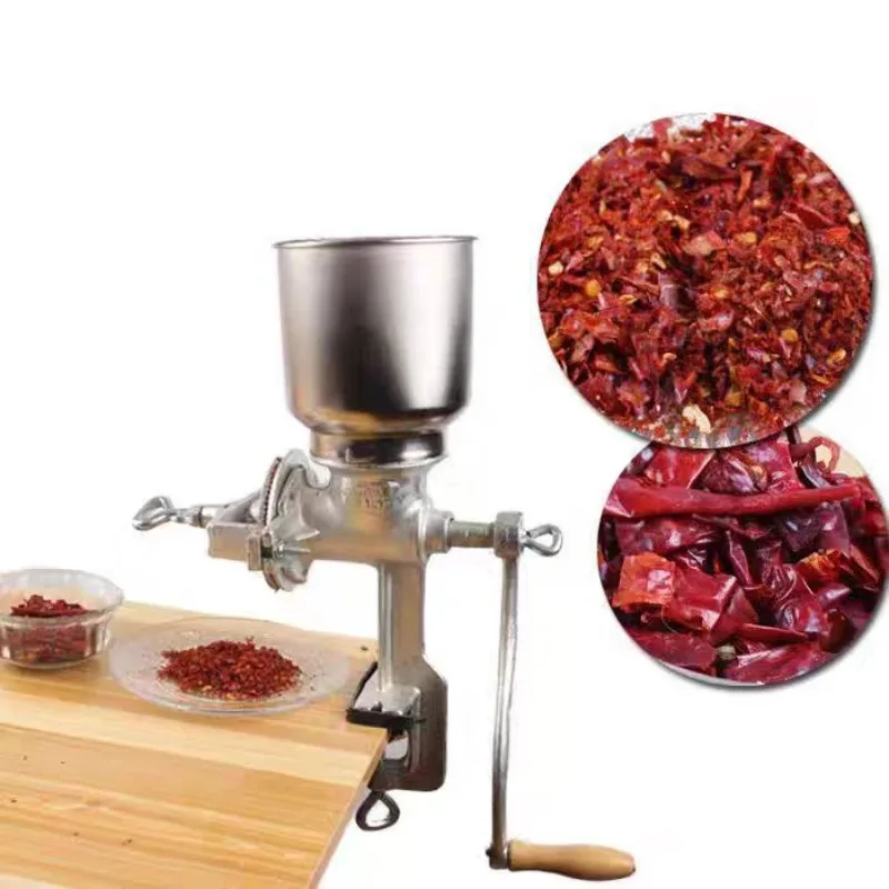

Manual Grinder Cast Iron Tin-Plated Household Hand-Cranked Powder Grinder Corn Grain Crusher