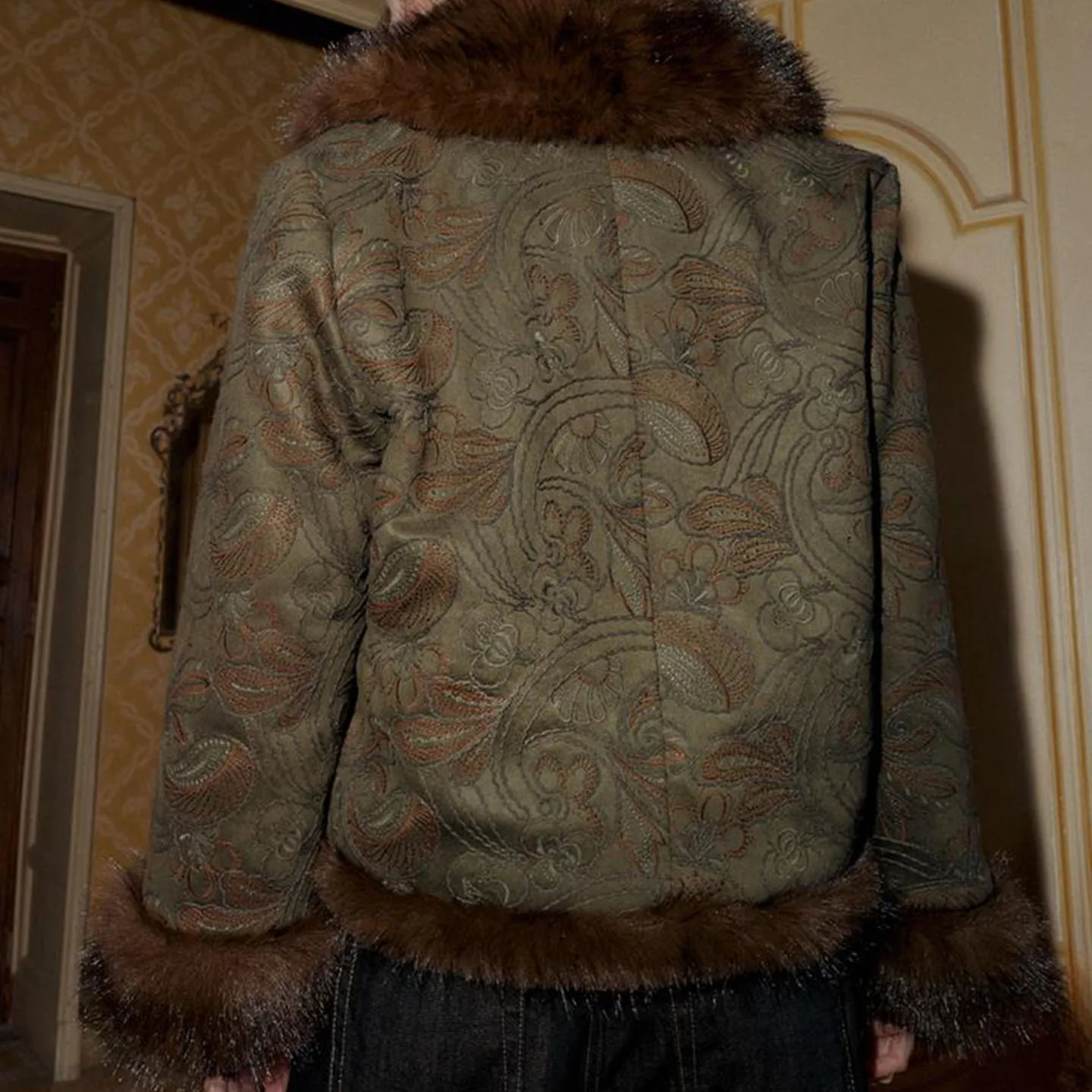 Z femmes brodé Double face ort manteau 2025 nouveau Faion Simple Sle vêtements d'extérieur dames Stand Fit Long Sve