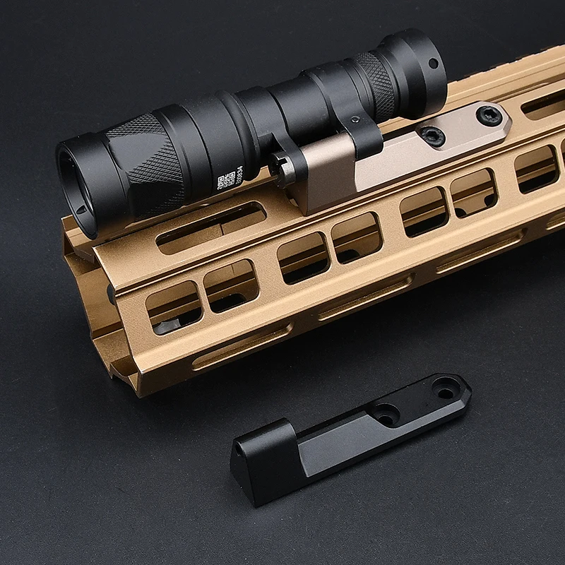 Tactical M640 M340 Airsoft Flashlight Metal Mount Base For Mlok & Keymod Rail  AR 15 Rifle Hunting Weapon Scout Light Base