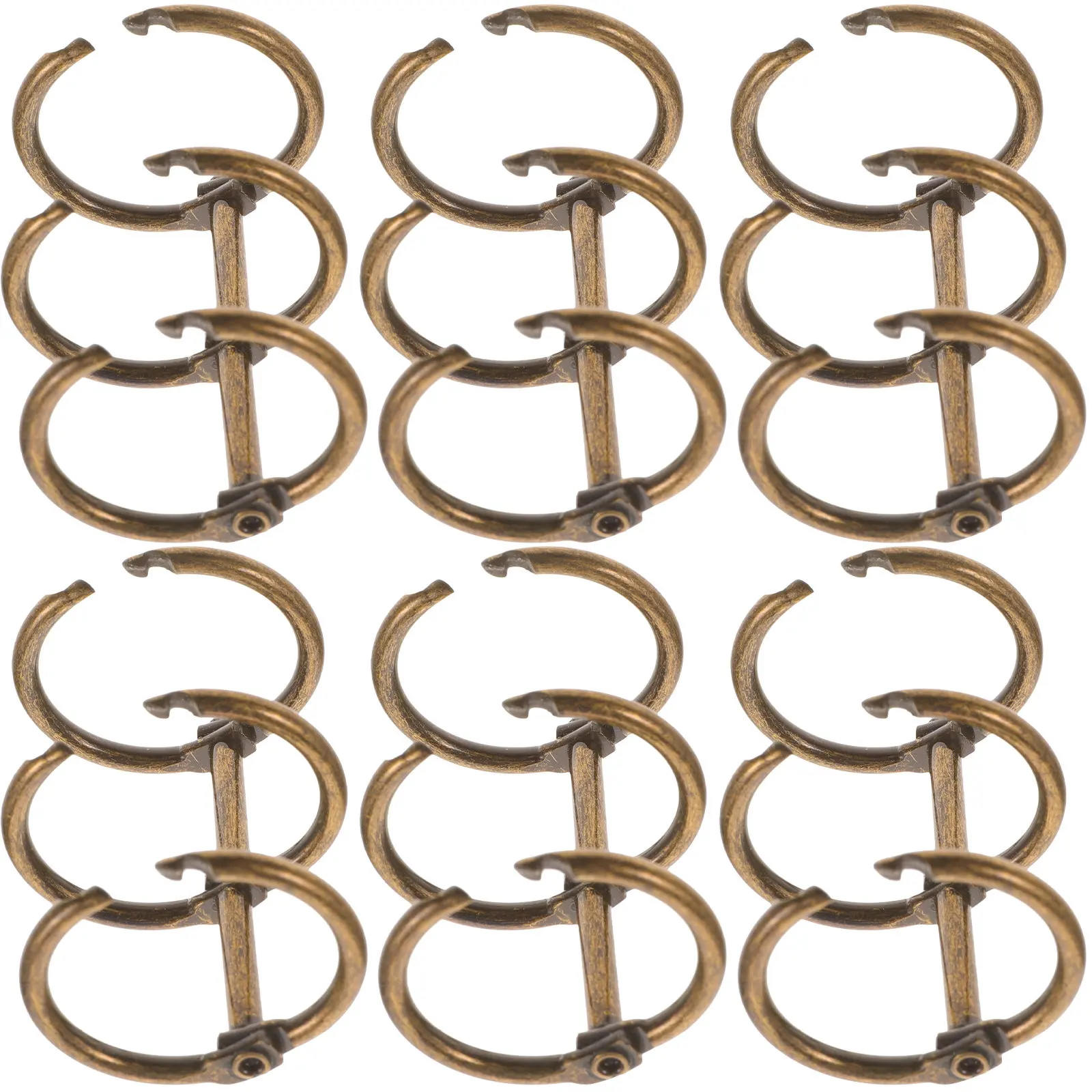 6Pcs Loose Leaf Binder Rings Premium Alloy Three-Hole Book Binder Snap Rustproof Scratch-Free Smooth Surface for Report Notebook