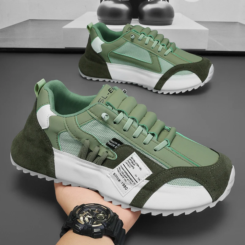 

New Style Men Daily Casual Sneakers Wear Resistant Shockproof Soft Sole Breathable Outdoor Street Walking All Match Male Shoes