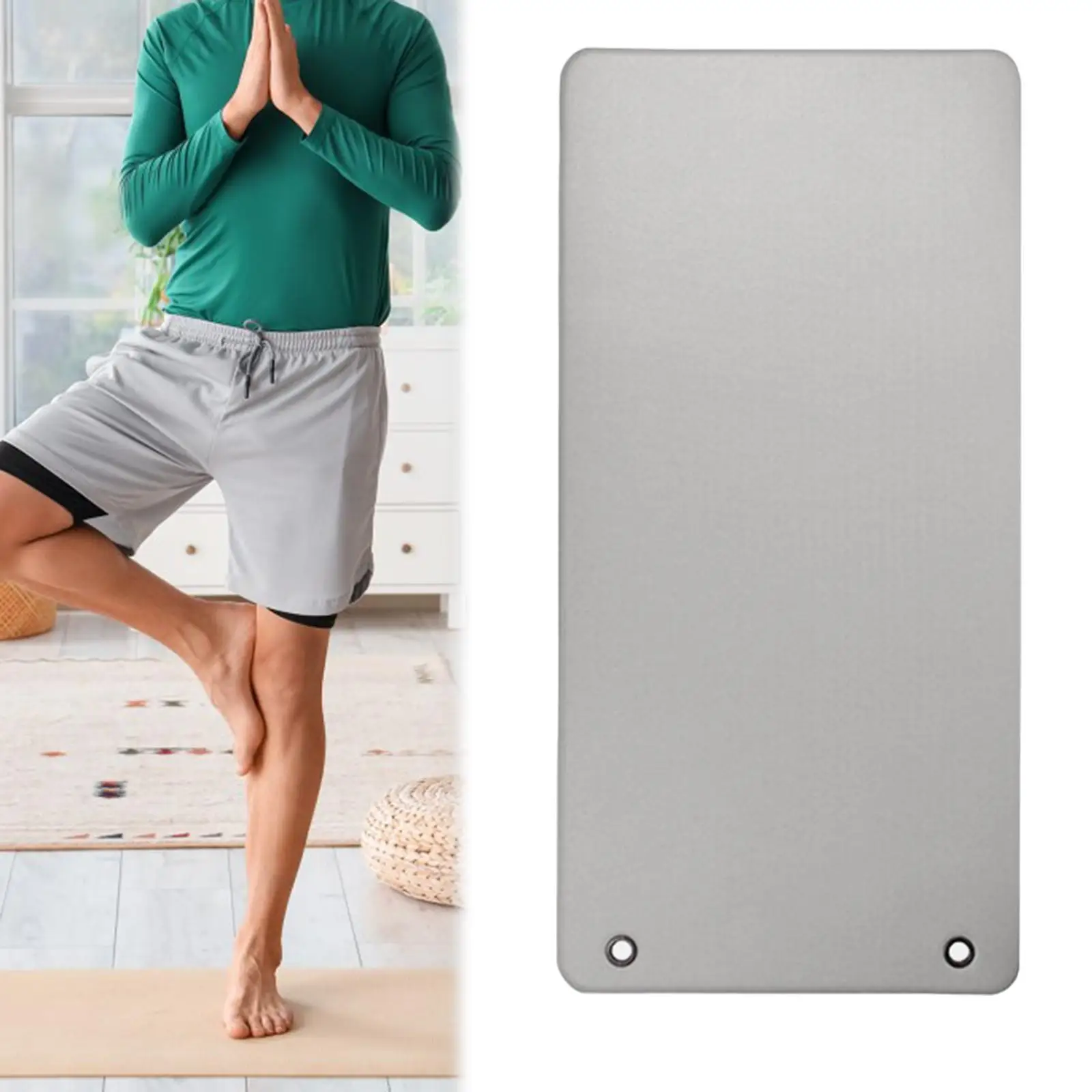 Pilates Floor Cushion Mat Thick Anti Slip PVC Exercise Mat Lightweight Fitness Pad for Home Studio