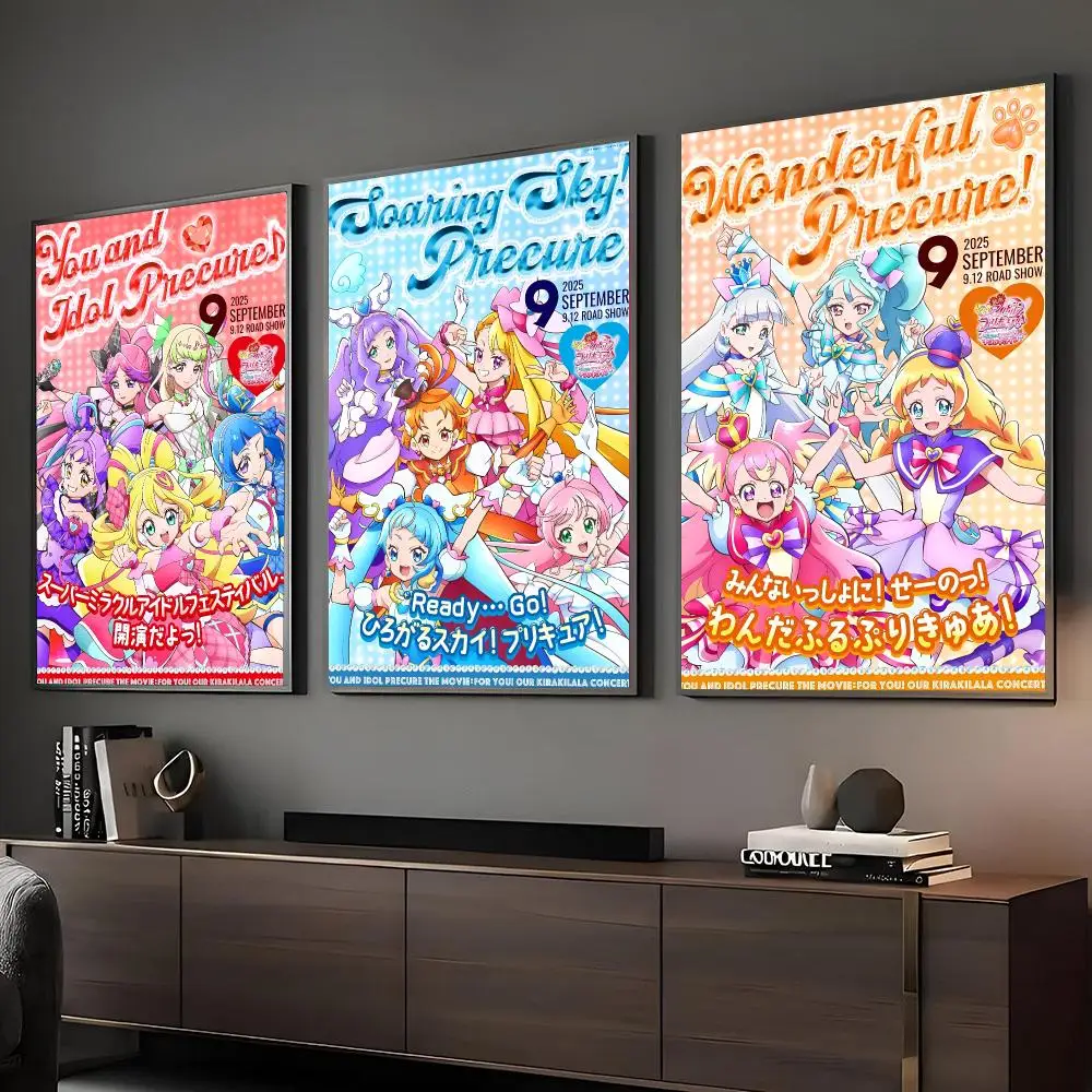 Anime Star D-Detective Precure Poster Poster HD Self Adhesive Waterproof Wall Art Ideal For Home Office Dorm Bedroom Great Gift