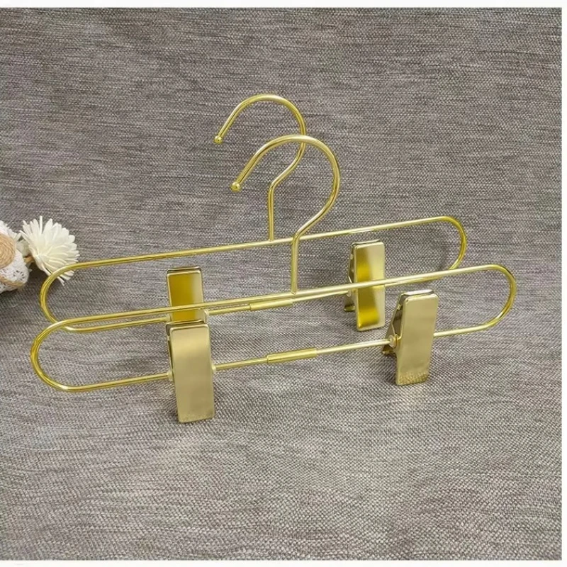 

Wholesale Trousers Rack with Adjustable Clips Wardrobe Clip Anti-slip Clothespin Pants Clamp Clothes Hanger for Skirts Closets
