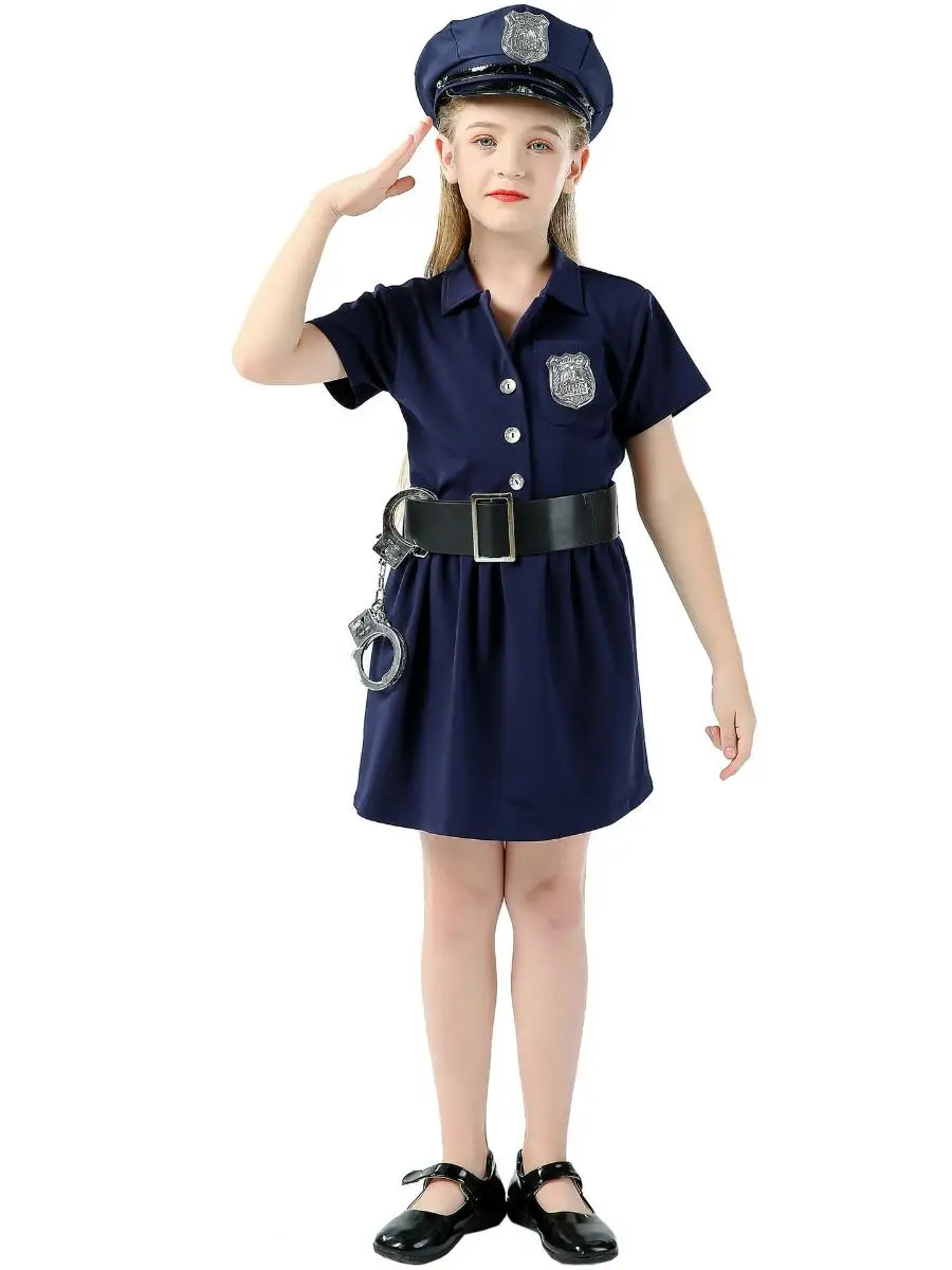 

Детский костюм для выступлений на Хэллоуин, Fem Police orm, одежда для выступлений для маленьких девочек, празднование детского дня