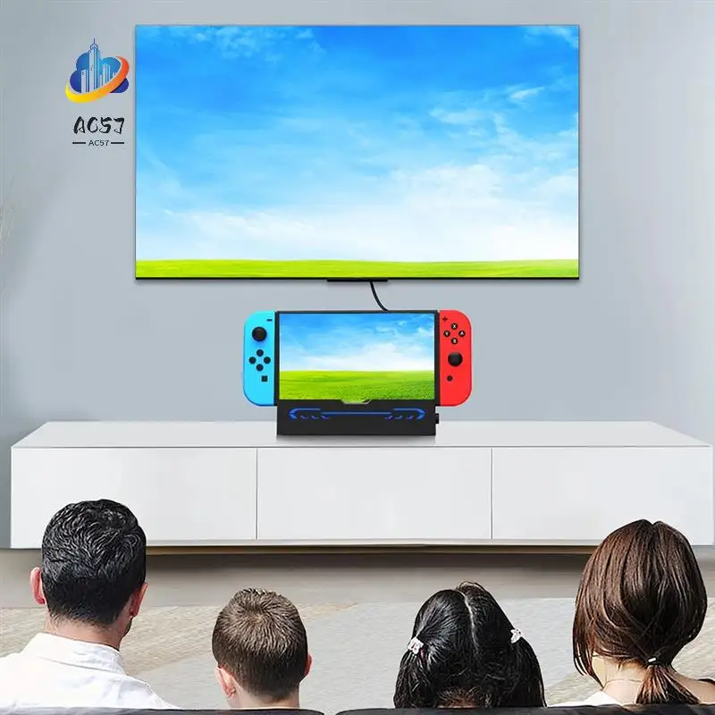 AC57-Switch Charger Docking Station For Nintendo Switch OLED/Switch Accessories,Portable TV Docking Station With 4K Adapter