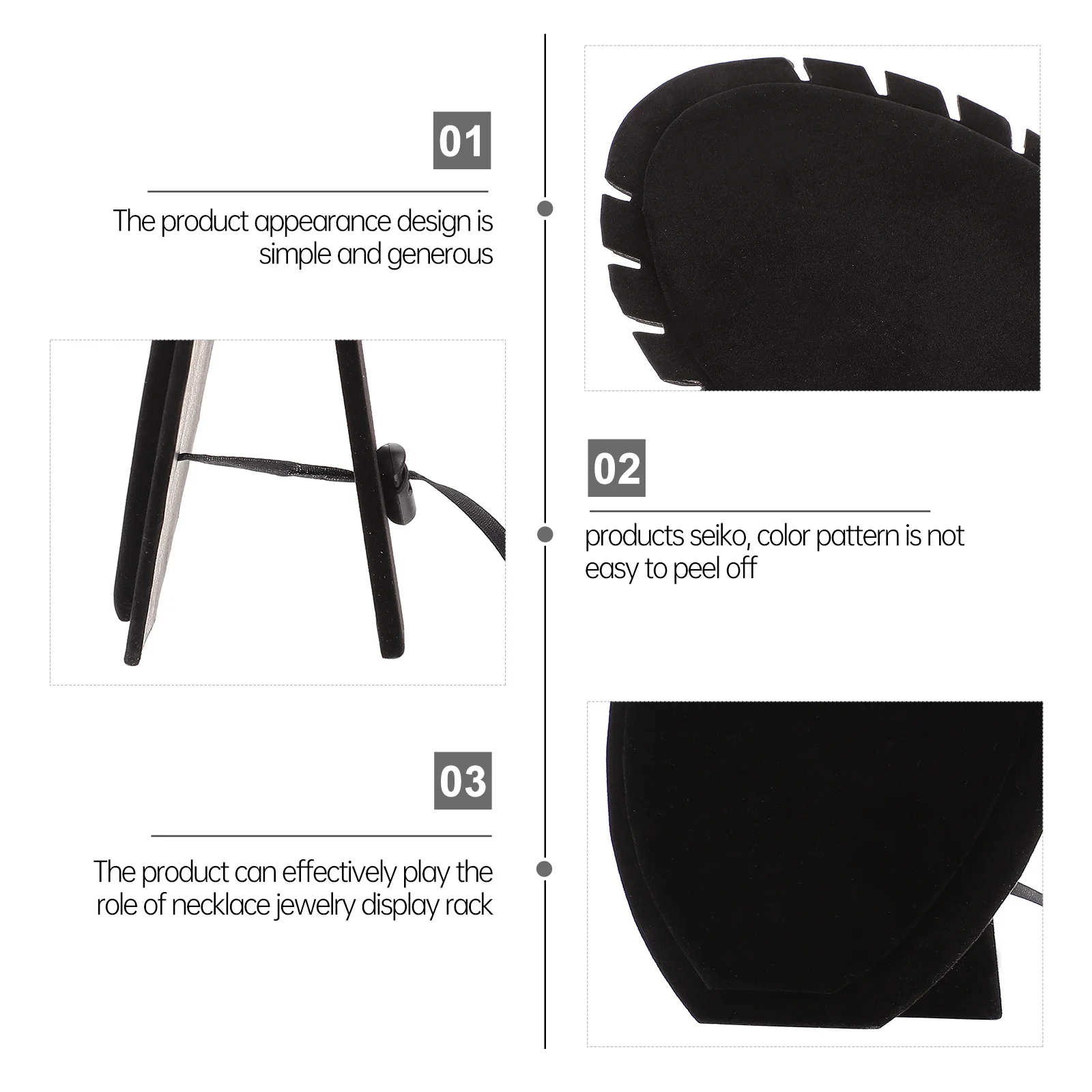 

1Pcs Necklace Display Stand Elegant Neck Shape Jewelry Organizer Rack for Chains Bracelets Jewelry Storage Prop for Retail Or