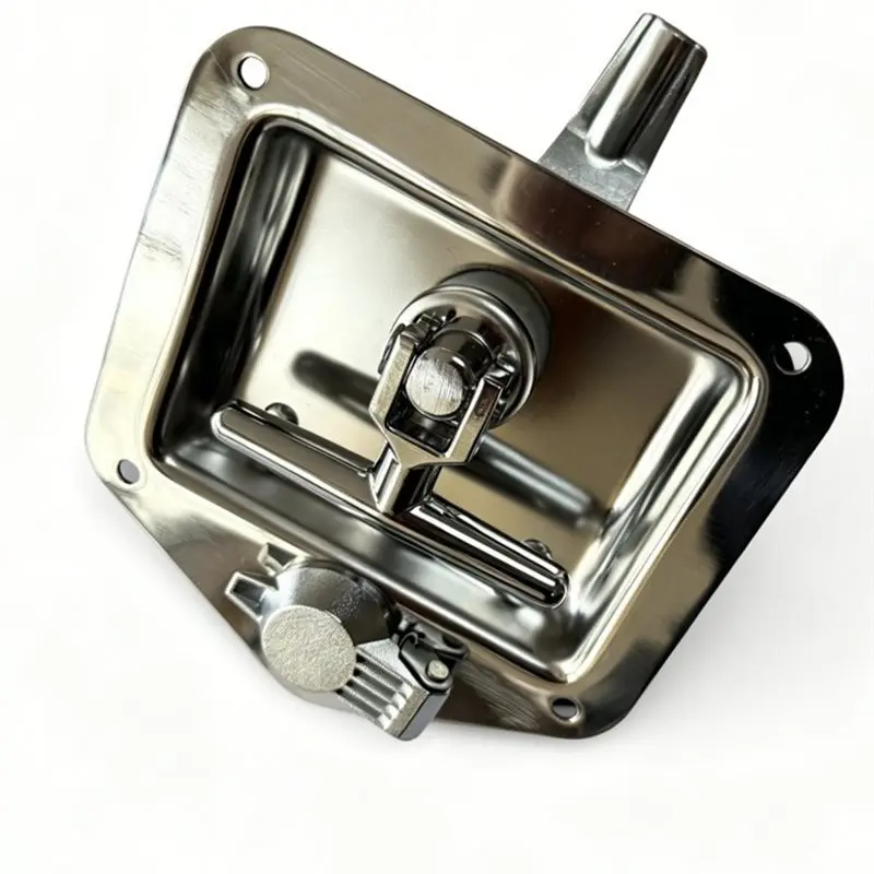 [HOT!A34R】 T-Folding Panel Lock Stainless Steel Recessed Paddle Handle 1Pcs