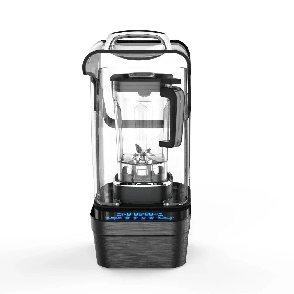 The new 2026 professional commercial blender features a soundproof cover, self-cleaning function, and preset programs.