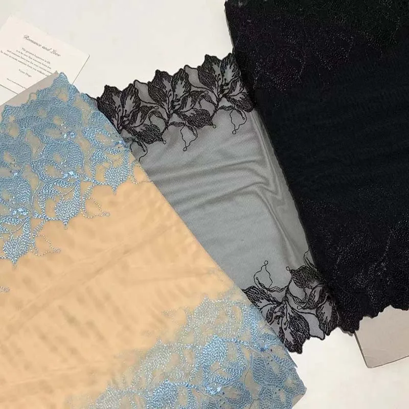 15-ヤード-2-トーン花柄刺繍レーストリム衣料品アクセサリードレス縫製アップリケ衣装レース生地