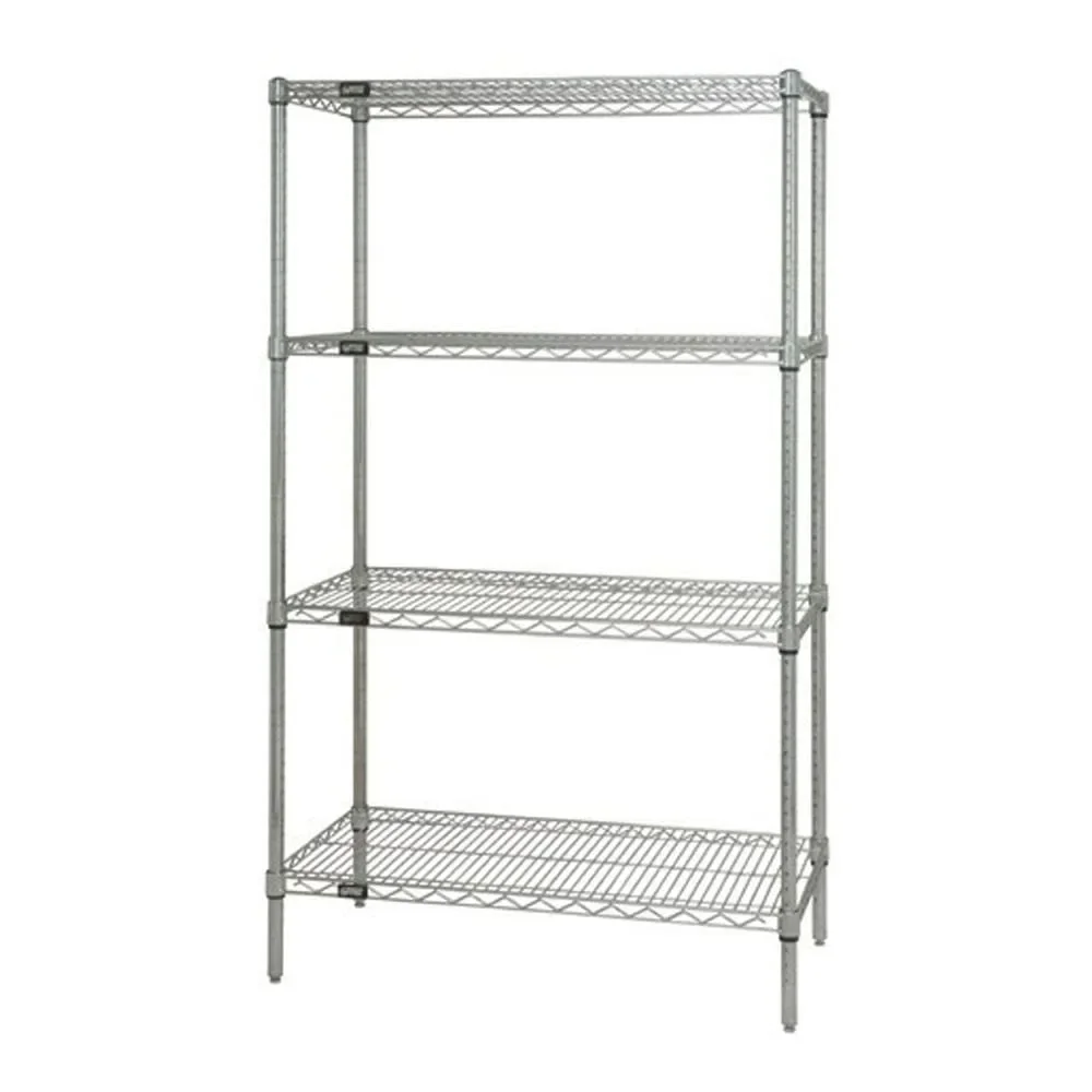 

Starter Kit Wire Shelves Chrome 4 Tiers 54" H x 24" W x 24" D