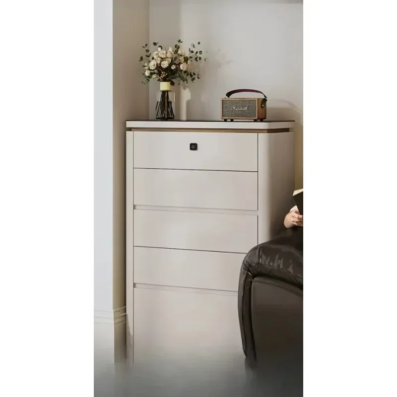 Minimalist Living Room Bedroom Wall Ultra-thin Storage With Fingerprint Lock Drawer Side Cabinetn29