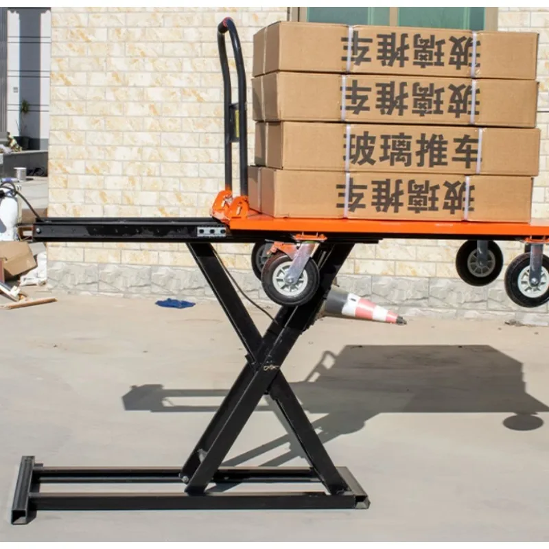 

Electric Hydraulic Scissor Lift Platform Portable Small Flat Cart Trolley Vehicle Loading Unloading Goods