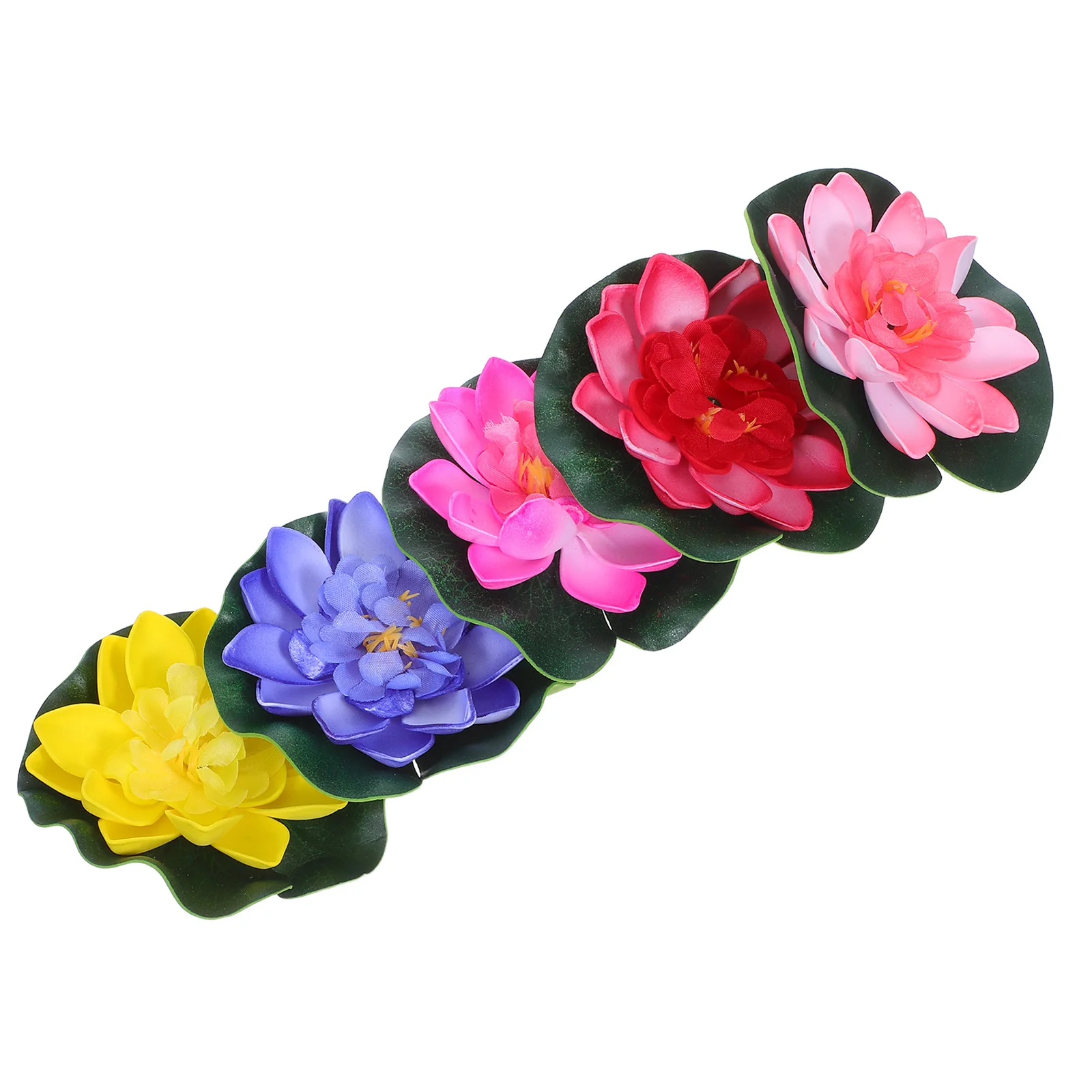 

5pcs 10Cm Artificial Floating Lotus Flower Realistic Eva Water Lily For Pond Garden Pool Aquarium Decoration Fake Lily Pad