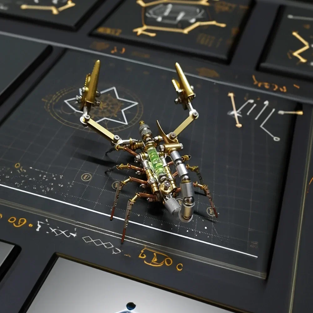 DIY Mechanical Spider Metal Model Kit, Cyberpunk Insect 3D Metal Puzzle Assembly Creative Handmade Craft for Hobby Collection