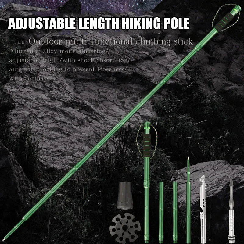 

CEOI GWOK Ultralight Trekking Poles Adjustable Aluminum Auto-Locking Anti-Slip Wear-Resistant Multi-Functional Walking Stick