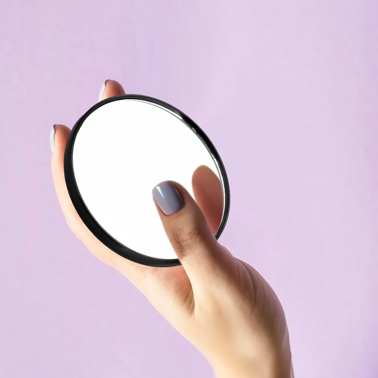 3Pcs Portable Black Compact Makeup Mirror 5x Magnification Travel Vanity Round Small Clear Mirror Makeup