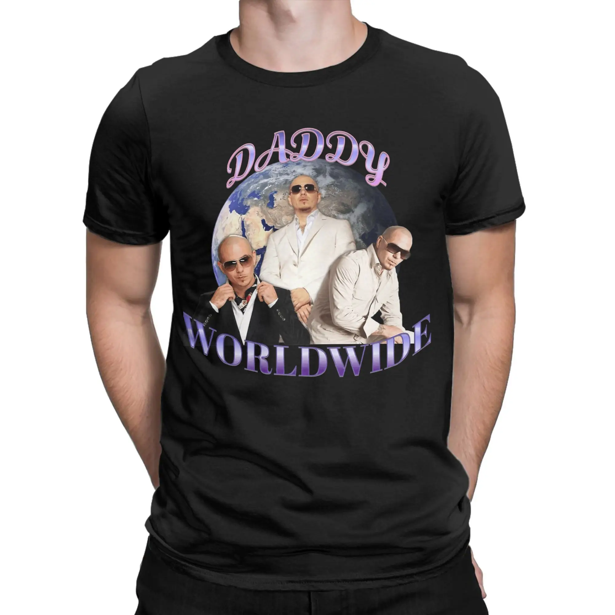 Pitbull 100% Cotton T Shirt For Man Summer Mr Worldwide Streetwear T Shirts O Neck Hip Hop Tees Oversize Cheap Clothing