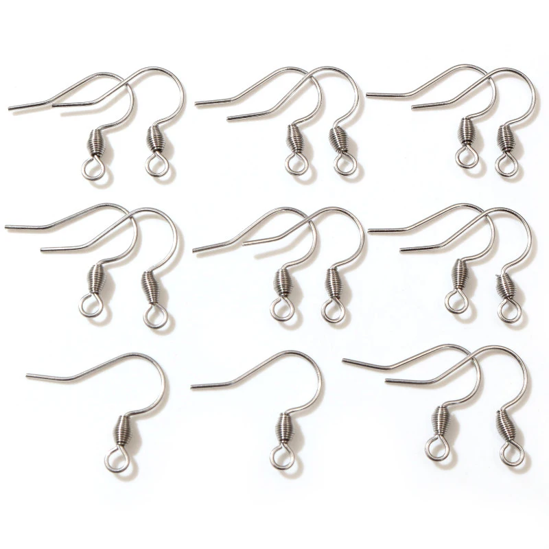 

(Never Fade) 100pcs/lot 16x15mm Stainless Steel DIY Earring Findings Clasps Hooks Jewelry Making Accessories Earwire -W5-49