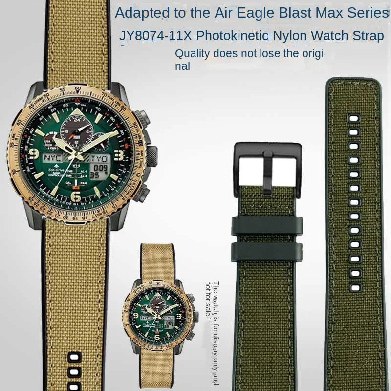 Watch Band For Citizen JY8074-11X Series Nylon Watch Strap Of The Sky Eagle Light Kinetic Energy Radio Wave Men's Accessories 22-image