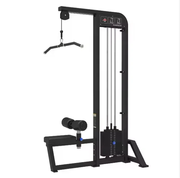 Adjustable Weight Stack Lat Pulldown Machine with Ergonomic Handles for Home Fitness Enthusiasts