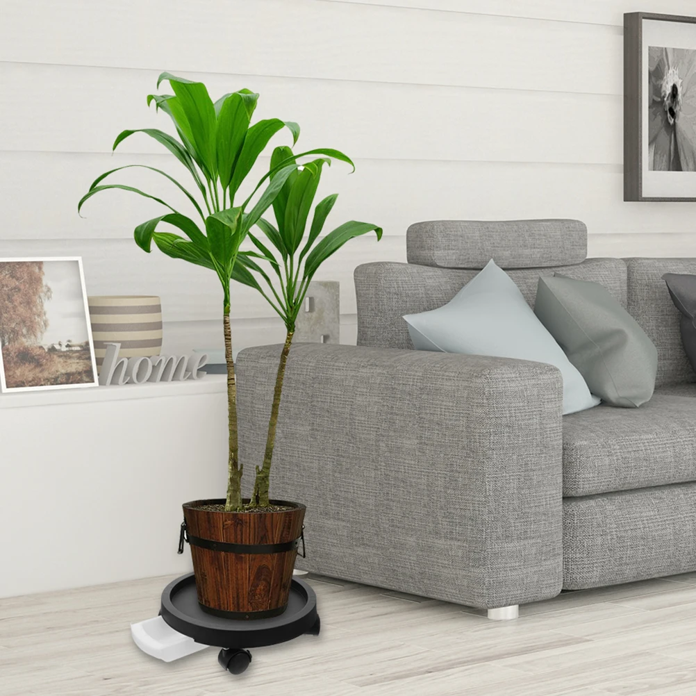 

Поднос для цветочного горшка, подставка для растений, вращающаяся основа, вращающиеся на 360 градусов ролики, горшок для растений в помещении и на открытом воздухе, поднос для цветочного горшка Долли с колесиками