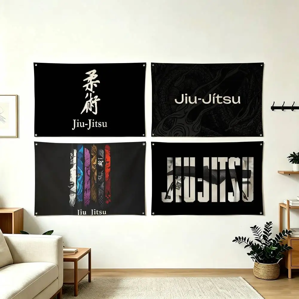 B-BJJ Brazilian Jiu Jitsu Flags Wall Hanging Tapestry Outdoor Garage Room Decorative flag Background Blanket