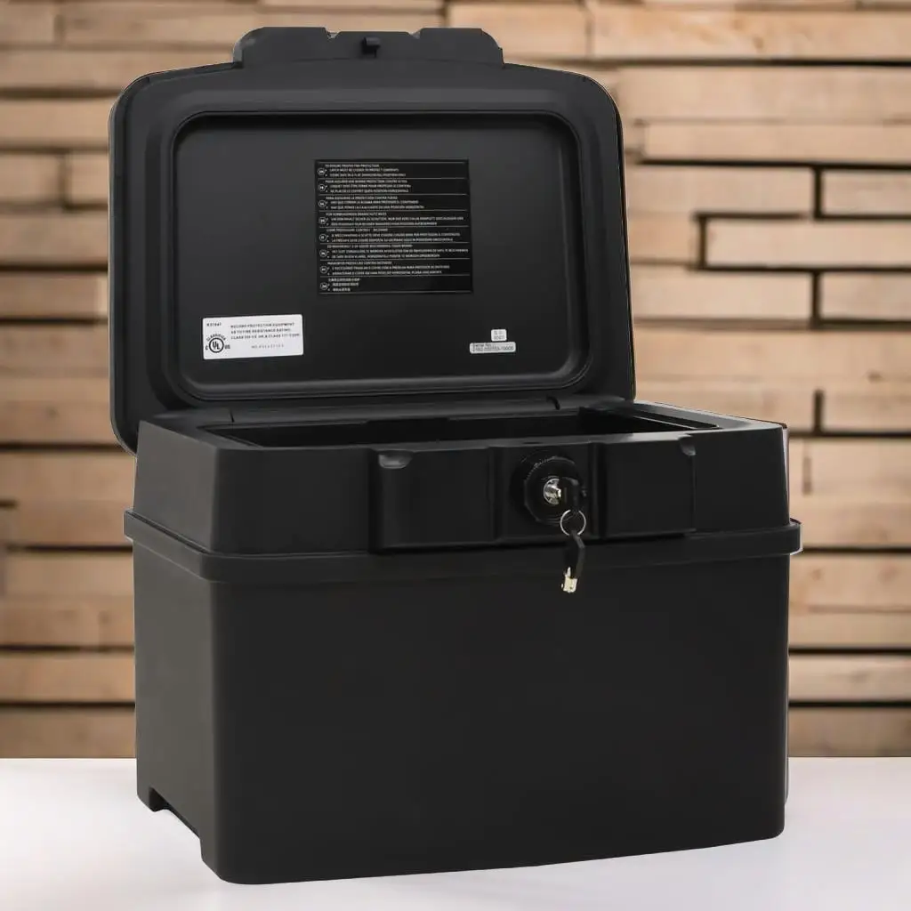 17.3x14.6x13.4 Black Safe Box - Heavy-Duty Security Storage for Home & Office