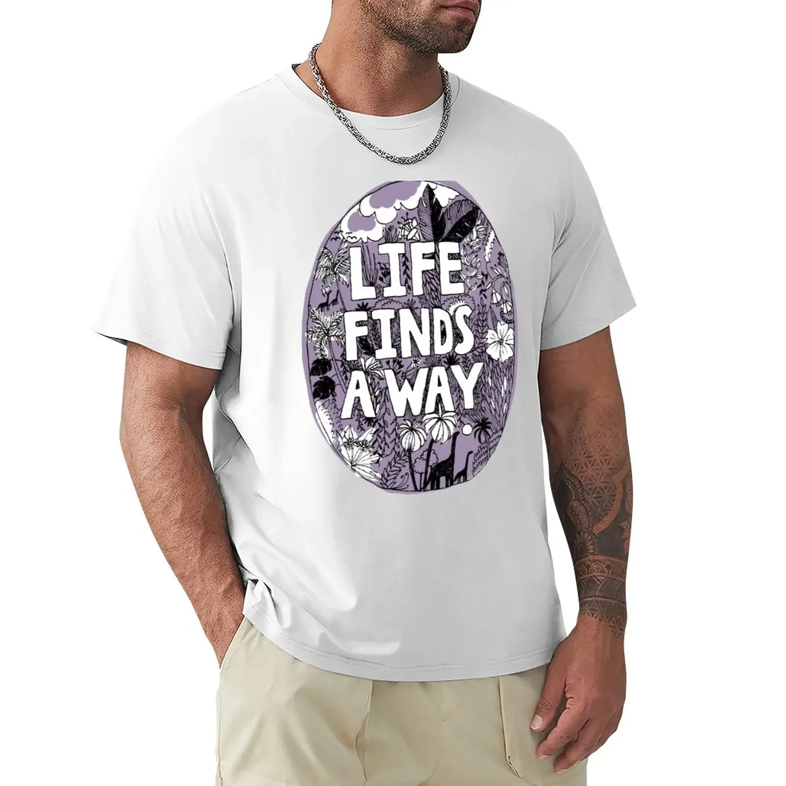 Life Finds A Way - Jurassic Park Purple T-Shirt quick drying graphics mens t shirts pack