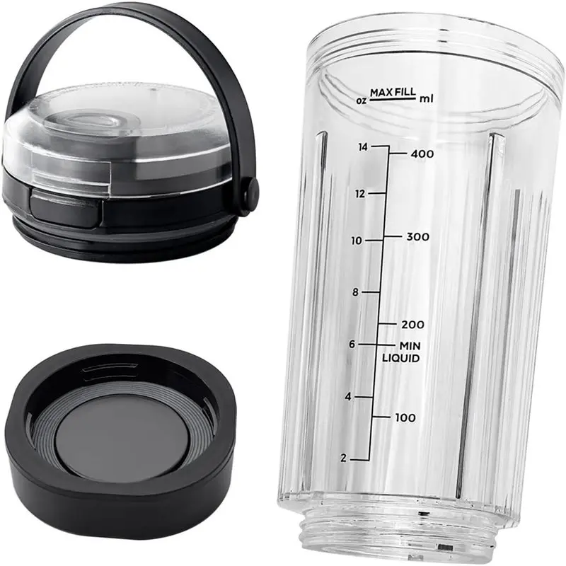 TAIGH-For Shakes And Smoothies Compatible Blender Cup For Ninja Blast BC151BK/BC100 Series Portable BPA-Free Leakproof-Lid