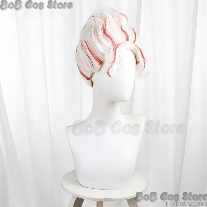 CosplayTurbo Granny Okarun 애니메이션 코스프레 가발 마스크 Dandadan 레드 화이트 하이라이트 헤어 실버 안경 Occult-kun Holloween Party P