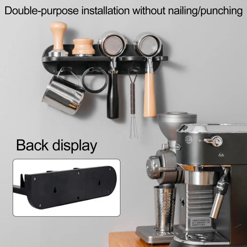 Coffee Portafilter Organizer Holder Storage Rack Punch Free Wall-mounted Space-saving 51/54/58mm Diameter Daily Use