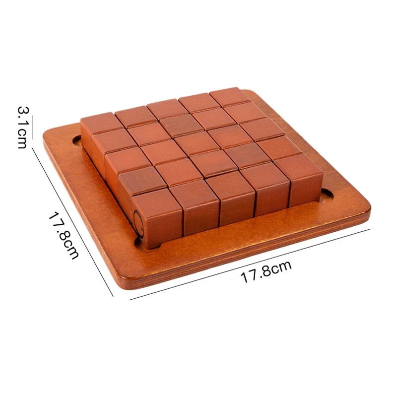Push and Shove Game Chess Play Jigsaw Wooden XO Tic Tac Toe Game Interaction Puzzles Training Brain Learning Early Education Toy view 6