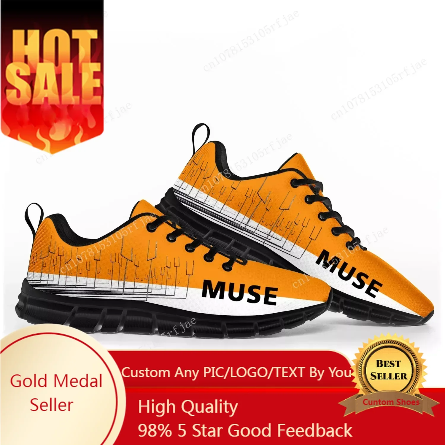 

Muse Rock Band England Sports Shoes Mens Womens Teenager Sneakers Casual Custom Couple Shoes Black