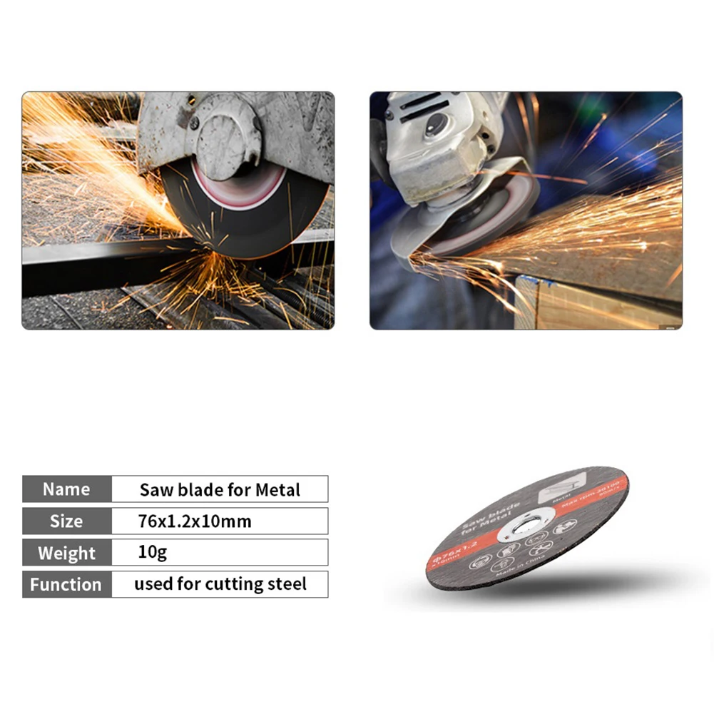 3PCS 76mm 3in แผ่นตัดวงกลมเรซิ่นบดล้อใบเลื่อยเครื่องบดมุมสําหรับเครื่องบดมุมและตัดเหล็กอุปกรณ์เสริม