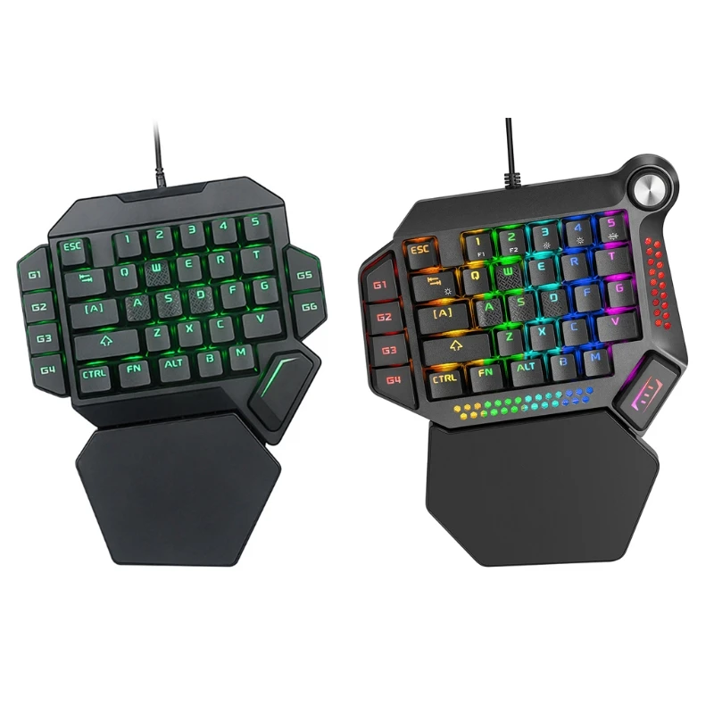 Single Hand RGB Luminous Backlit for Gaming Keyboard Tablet Laptop for Windows