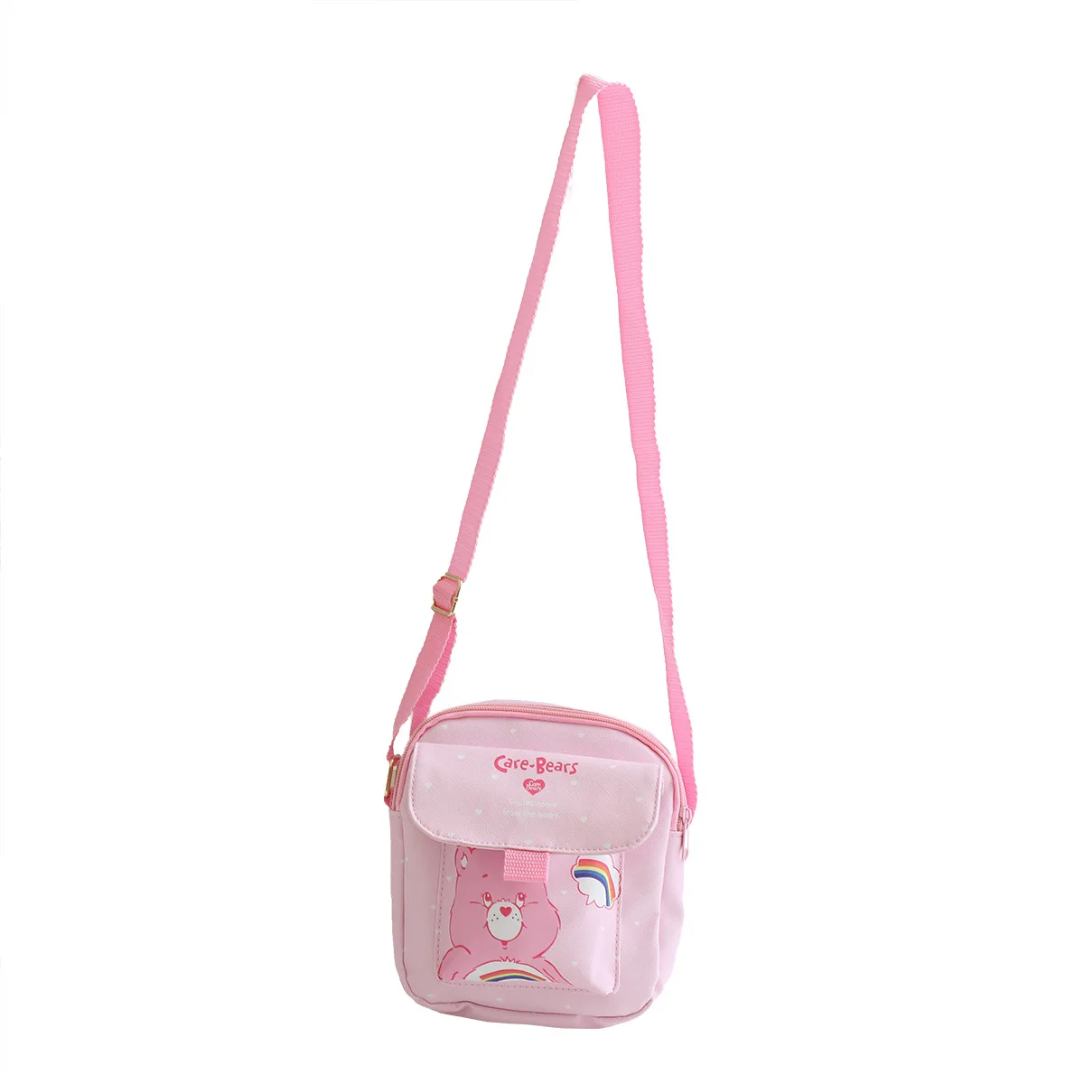 Miniso Cute Handbag Care Bear Crossbody Bag PU Coin Storage Bag Kawaii Shoulder Bag accessori Anime regalo del fumetto